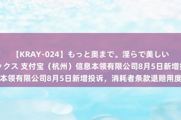 【KRAY-024】もっと奥まで。淫らで美しい体が求める熱い快感セックス 支付宝（杭州）信息本领有限公司8月5日新增投诉，消耗者条款退赔用度