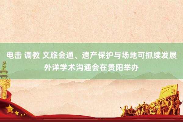 电击 调教 文旅会通、遗产保护与场地可抓续发展外洋学术沟通会在贵阳举办