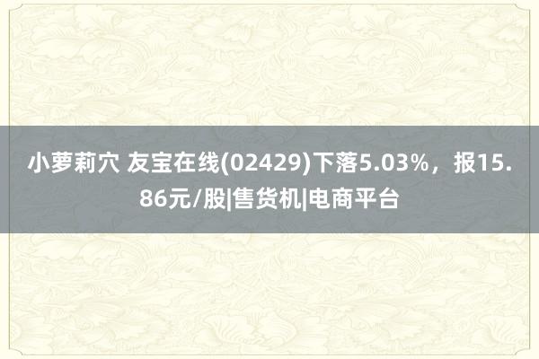 小萝莉穴 友宝在线(02429)下落5.03%，报15.86元/股|售货机|电商平台