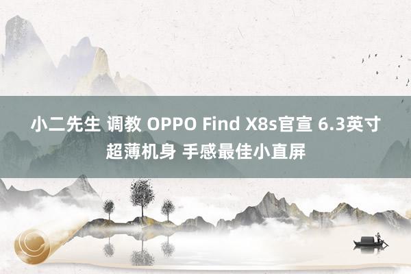 小二先生 调教 OPPO Find X8s官宣 6.3英寸超薄机身 手感最佳小直屏