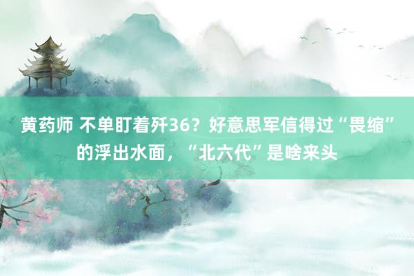 黄药师 不单盯着歼36？好意思军信得过“畏缩”的浮出水面，“北六代”是啥来头