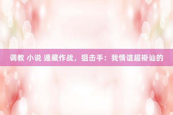 调教 小说 遁藏作战，狙击手：我情谊超褂讪的
