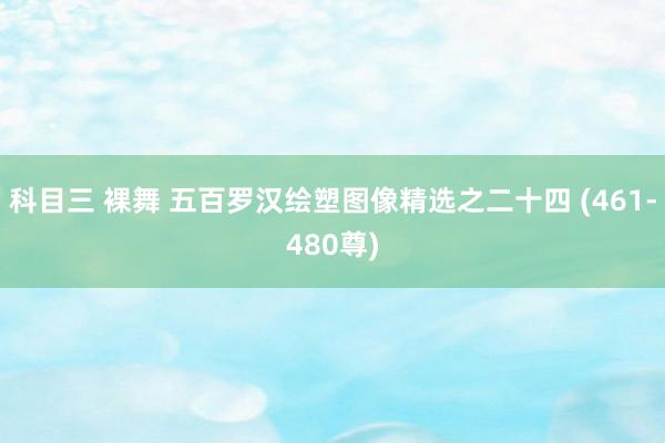 科目三 裸舞 五百罗汉绘塑图像精选之二十四 (461-480尊)
