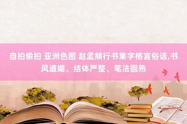 自拍偷拍 亚洲色图 赵孟頫行书集字格言俗话,书风遒媚、结体严整、笔法圆熟
