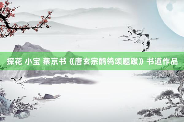探花 小宝 蔡京书《唐玄宗鹡鸰颂题跋》书道作品