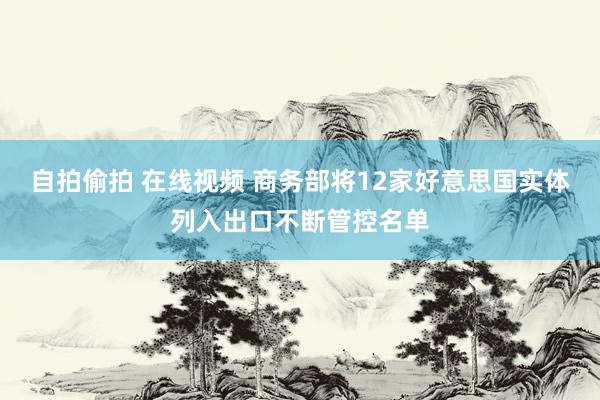 自拍偷拍 在线视频 商务部将12家好意思国实体列入出口不断管控名单