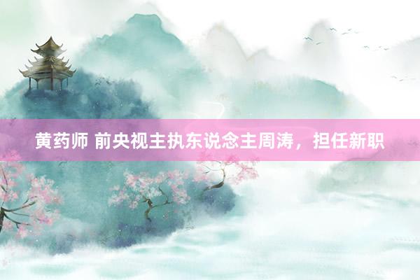 黄药师 前央视主执东说念主周涛，担任新职