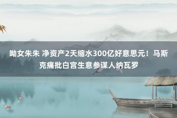呦女朱朱 净资产2天缩水300亿好意思元！马斯克痛批白宫生意参谋人纳瓦罗